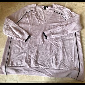 JCrew Collection lilac tipped sweater, size L